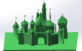 迪士尼乐园睡美人城堡3D打印模型