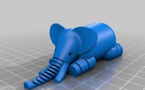 可爱小象3D打印模型