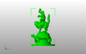 乌龟猫象雕像