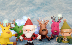 圣诞老人和他的麋鹿们 