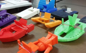  3D打印的皮筋动力船