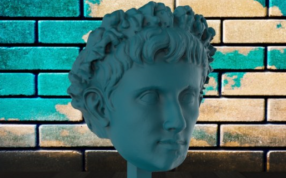  皇帝奥古斯都的青铜头像