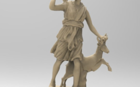 戴安娜和羊雕塑