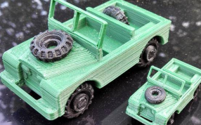 小型吉普车的打印模型
