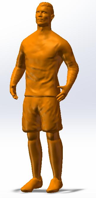 足球运动员C罗3D打印模型