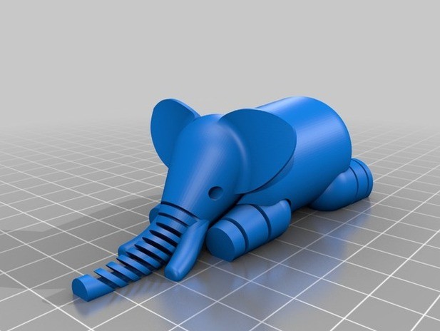 可爱小象3D打印模型