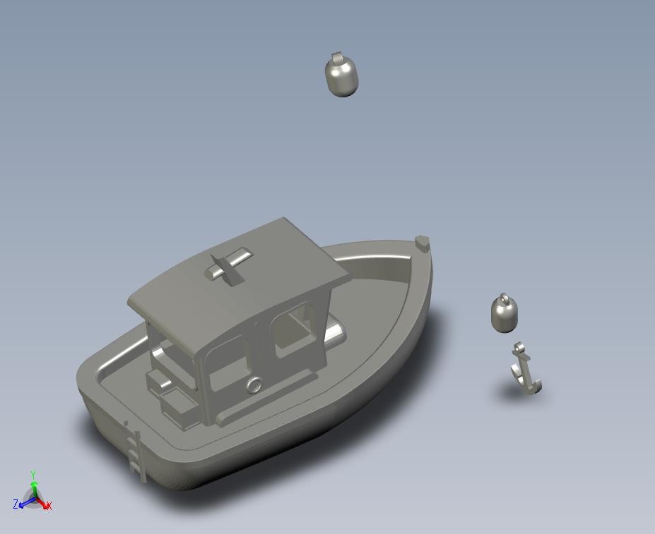 mini小船模型