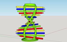 DNA螺旋笔筒