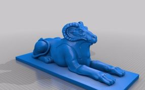 羊头狮身雕塑模型