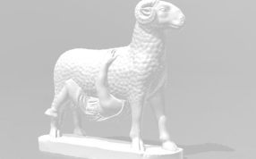 绵羊雕塑模型